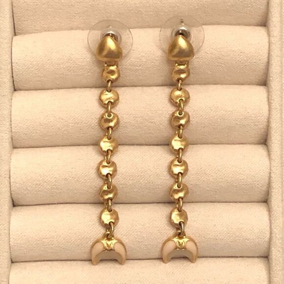 Stella & Dot | Trevally 2 in 1 Drop Earrings | Gold | 2.25” Length - Picture 1 of 4